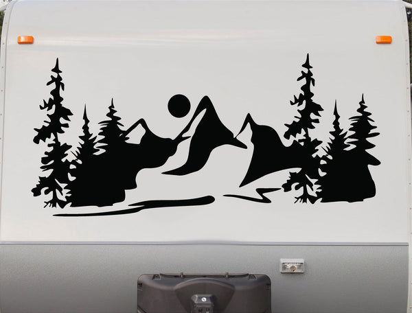 Camper RV Decals Mountains Replacement Decal Trailer Motorhome Sticker