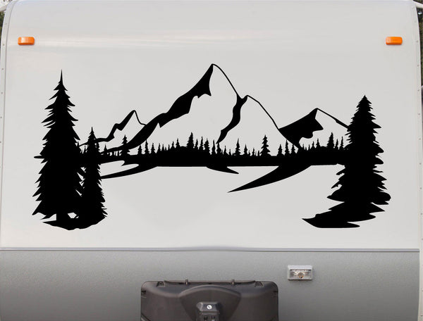 Camper RV Decals Mountains Replacement Decal Trailer Motorhome Sticker