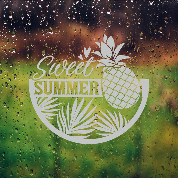 Sweet Summer Pineapple Etched Glass Decals Vinyl Shower Door Window 4