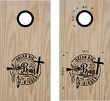 Dream Big Pray Bigger Cornhole Decals (Set of 2)