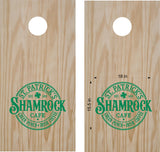 St. Patrick's Shamrock Cafe Cornhole Decals - Set of 2