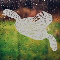 Sea Turtle Bathroom Décor Etched Glass Decals Vinyl Shower Door Window 3