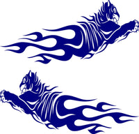 StickerChef Tiger Flame Decal Stickers for Auto, Truck, Boat - AF01