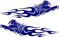 StickerChef Tiger Flame Decal Stickers for Auto, Truck, Boat - AF01