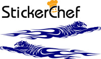 StickerChef Tiger Flame Decal Stickers for Auto, Truck, Boat - AF01