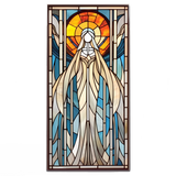 Virgin Mary Window Cling SGC151 - Virgin Mary printed stained glass window cling - Sticker Chef