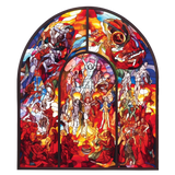 Resurrection Stained Glass Cling SGC160 - Resurrection printed stained glass window cling - Sticker Chef