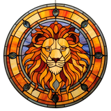 Lion of Judah Cling SGC169 - lion printed stained glass window cling - Sticker Chef