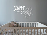 Sweet Dreams Darling Decal WQD101 - the words Sweet Dreams Darling, matte vinyl wall decal - Sticker Chef