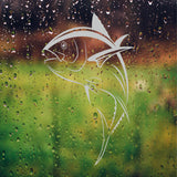 Tuna Fish Ocean Frosted Privacy Film - 12x20 Etched Glass Decal Shower Door Bathroom Window