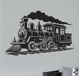 Locomotive Train Wall Decal - Matte Black Vinyl Art