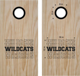 Wildcats High School 5 Mascot Sports Team Cornhole Decals Stickers