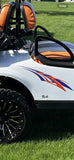 Two-Tone Golf Cart Decals – Dual Color Racing Stripes