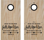 1 Corinthians 13-13 Religious Cornhole Board Vinyl Decal Sticker