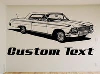 StickerChef 1962 Impala Car Wall Decal - Auto Wall Mural - Vinyl Stickers - Boys Room Decor