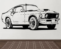 StickerChef 1969 Mustang Car Wall Decals Stickers Man Cave Boys Room Décor