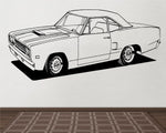 1970 Road Runner Car Wall Decals Stickers Man Cave Boys Room Décor