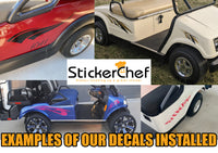 Golf Cart Decals Accessories Go Kart Stickers ORV Side By Side Graphics GC110