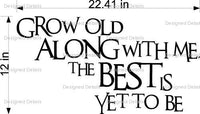 Grow old along with me Wall Stickers Decal Graphic Home Decor