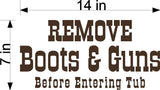 Remove Boots and Guns Wall Stickers Decal Graphic Home Decor