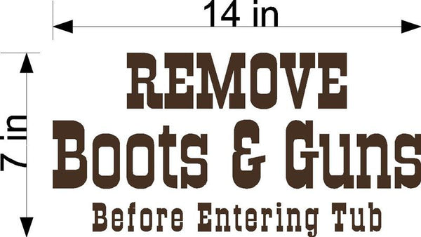 Remove Boots and Guns Wall Stickers Decal Graphic Home Decor