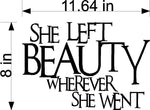 She left Beauty Wall Stickers Decal Graphic Home Decor