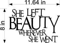 She left Beauty Wall Stickers Decal Graphic Home Decor