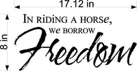 In Riding A Horse Wall Stickers Decal Graphic Home Decor