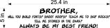 Brother Best Friend Wall Decal - Inspirational Home Decor Sticker