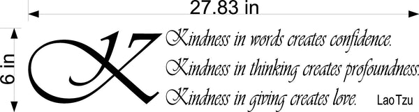 Kindness In Words Wall Stickers Decal Graphic Home Decor