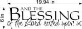 Blessings Wall Decal Sticker - Inspirational Home Decor for Any Room