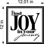 Find Joy In Your Journey Wall Stickers Decal Graphic Home Decor