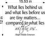 What Lies Behind Us And What Lies Before Us   Wall Stickers Decal Graphic Home Decor