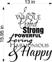 I am Whole Perfect Wall Stickers Decal Graphic Home Decor