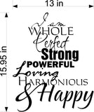 I am Whole Perfect Wall Stickers Decal Graphic Home Decor