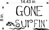 Gone Surfin Wall Stickers Decal Graphic Home Decor