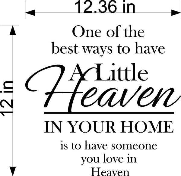 One Of The Best Ways To Have Heaven In Your House Wall Stickers Decal Graphic Home Decor