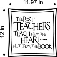 StickerChef The Best Teacher Teach From The Heart Not A Book Wall Stickers Decal Graphic Home Decor