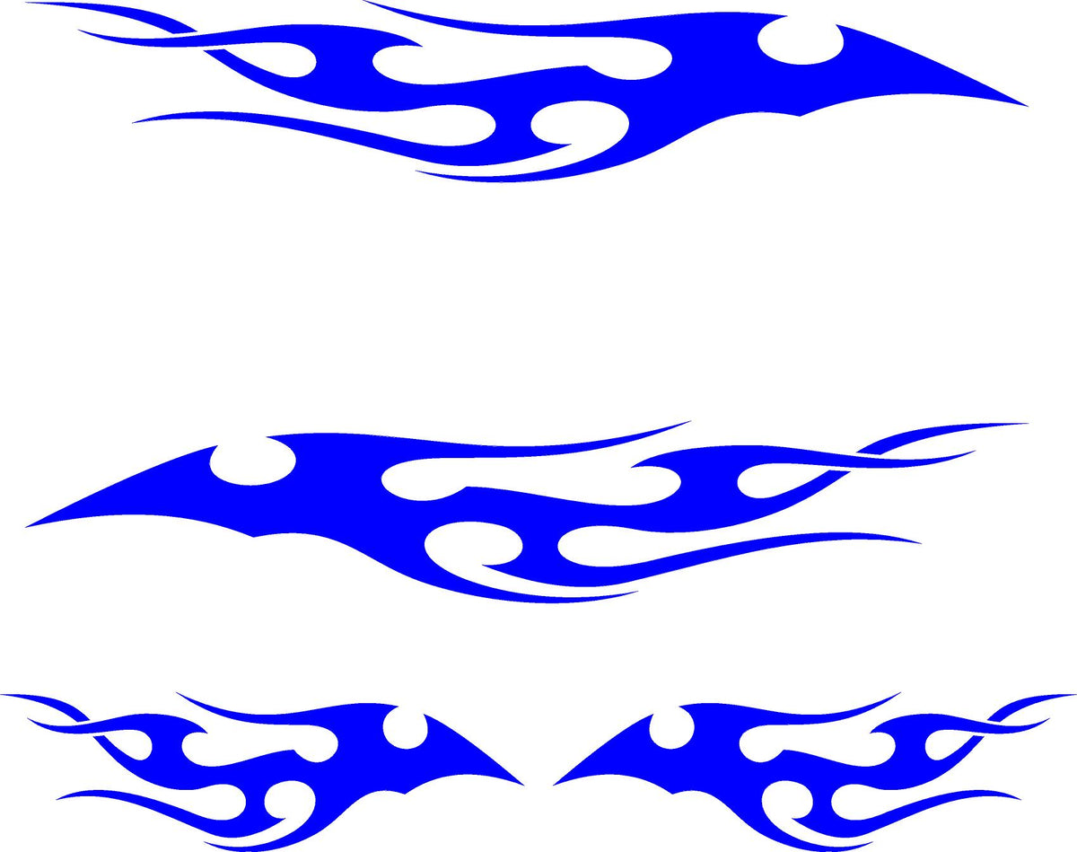 Flames Golf Cart Decals Accessories Go Cart Stickers Tribal TF001