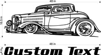 Cruising Hot Rods WC13 Auto Car Wall Decals Stickers Man Cave Boys Room Décor