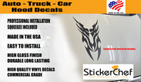 Skull and Cross Bones Hood Decal Car Truck Decals Vinyl Sticker Graphic