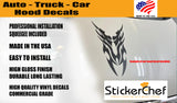 Fire Flames Hood Decals and Side Set Car Vinyl Stickers