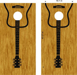Acoustic Guitar Cornhole Boards Decals Sticker Bean Bag Toss