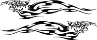 Leopard Flames Decals for Cars Trucks Boats Golf Carts Stickers