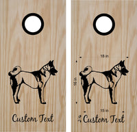 Akita Breed Dog Cornhole Board Decals Stickers