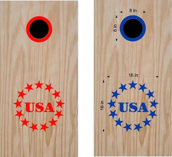 America USA Patriotic Cornhole Board Decals Flag Stickers Pat116