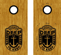 Anchor Deep Cornhole Board Decals Sticker