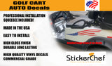 Golf Cart Decals Accessories Go Cart Stickers Checkered Flag GCC01
