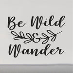 Be Wild and Wander RV Camper Decal Sticker Scene