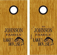 Beach Ocean Lake House Cornhole Board Decals Stickers -
